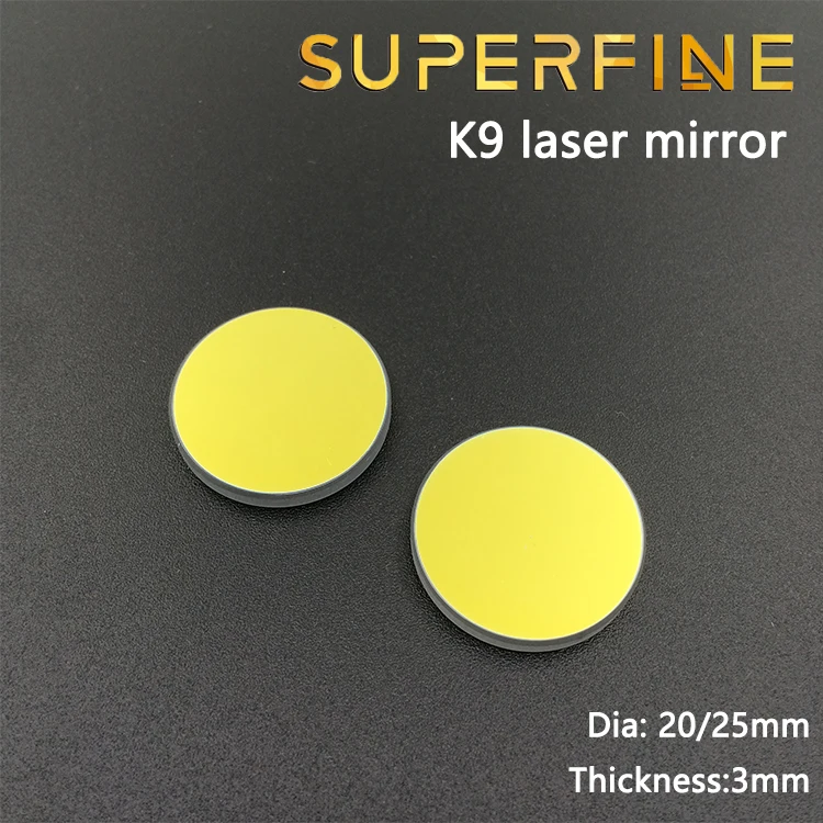 Сверхтонкий диаметр 20 мм 25 мм K9 стекло CO2 Лазерное зеркальное отражение с золотым покрытием для лазерной гравировки и резки