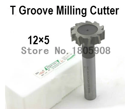 

Free Shipping 1PCS 12*5 high speed steel Straight shank T groove milling cutter T type Straight shank milling cutter