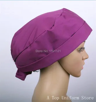 

2015 Sale Jalecos Surgical Cap Medical Caps Scrub for Women Doctors And Nurse ,100% Cotton Adjustable Length At Back Solid Color