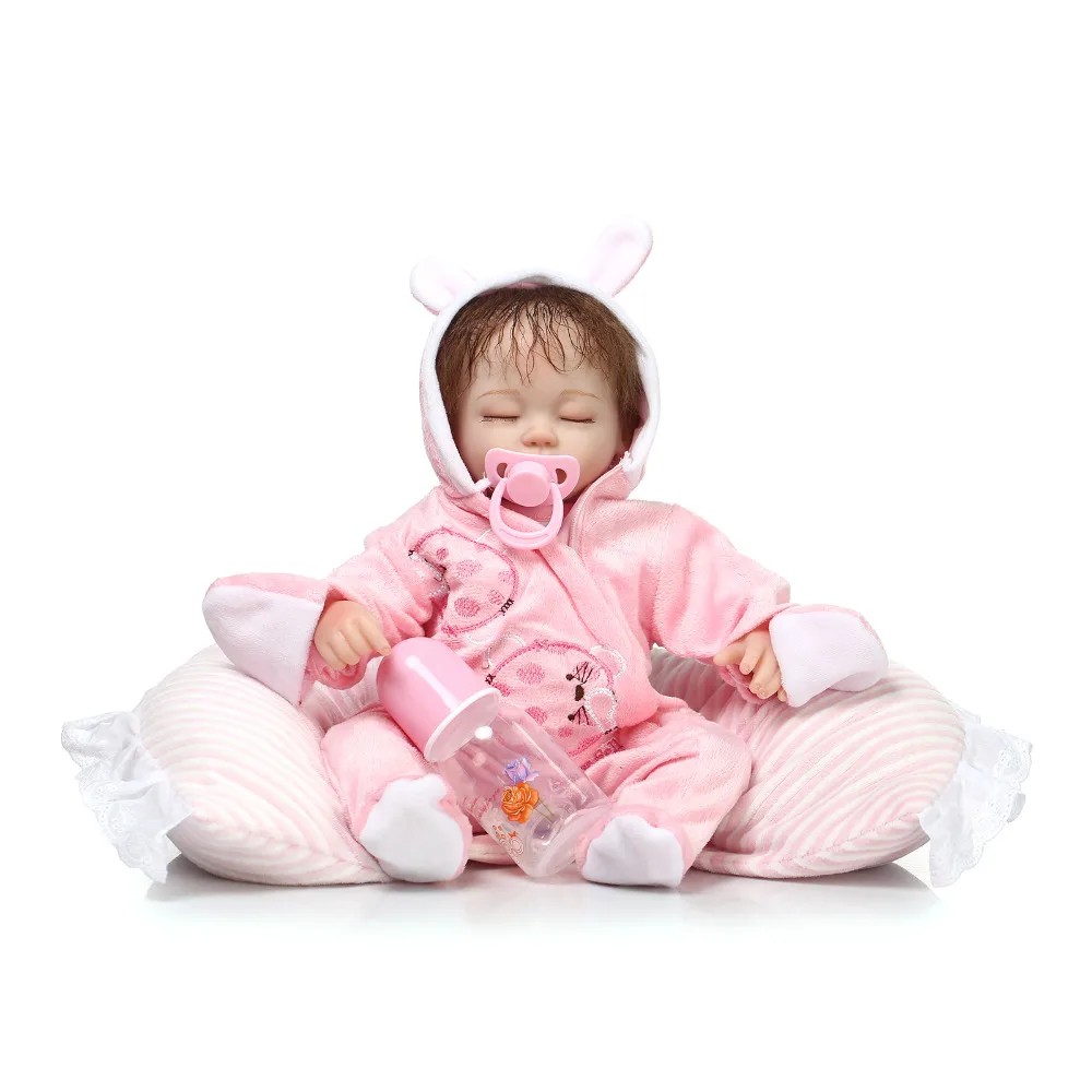 

40cm Silicone reborn baby doll lifelike reborn babies sleeping girls Kid Christmas gift birthday present newborn baby brinquedos