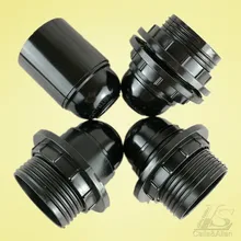 2/10 единиц E27 бакелитовые разъемы пластиковые CE держатели светильника 110 V/220 V 4 вида стилей черный освещение из пластика базы