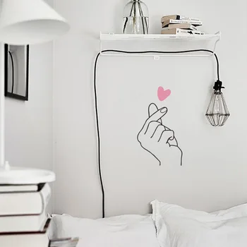 

Hot sale Love Gesture Wall Sticker Romantic love background home decoration Mural Art Decals Creative stickers wallpaper