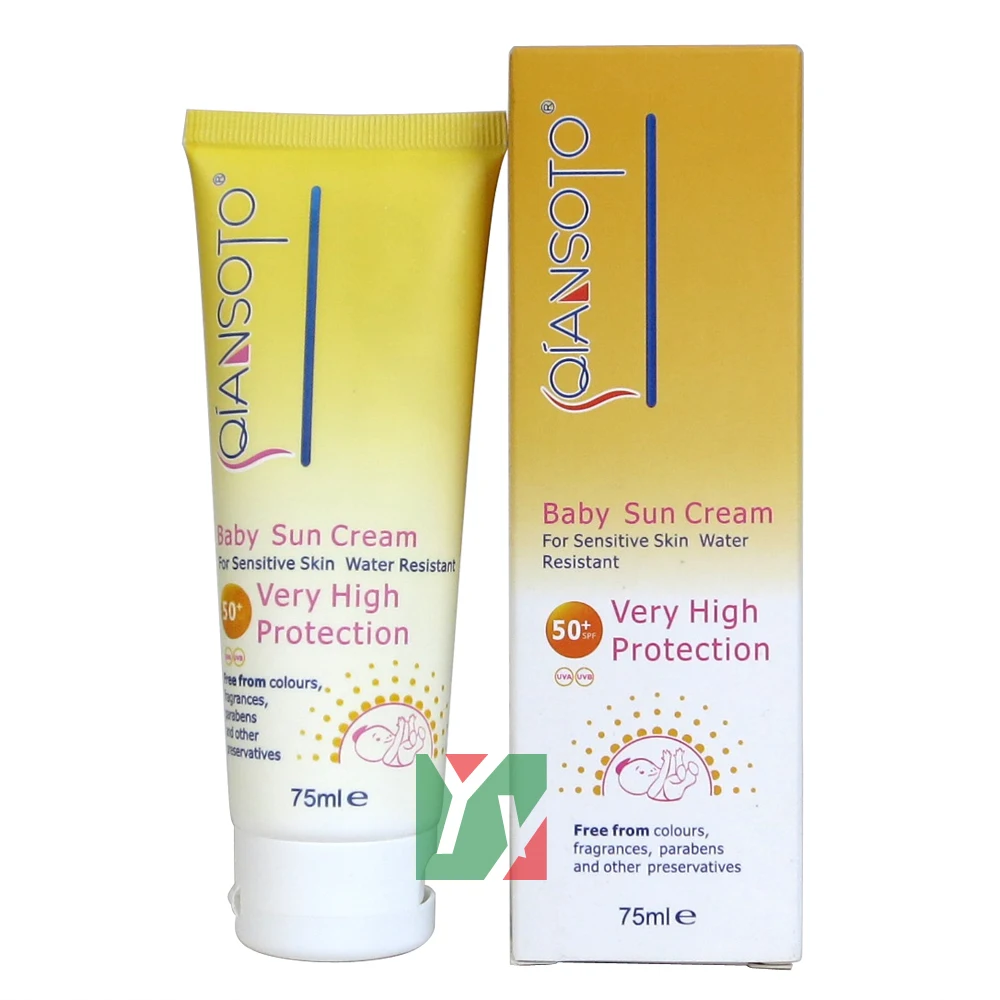new wholesale & retail baby sun cream 50+ SPF UVA UVB for sensitive