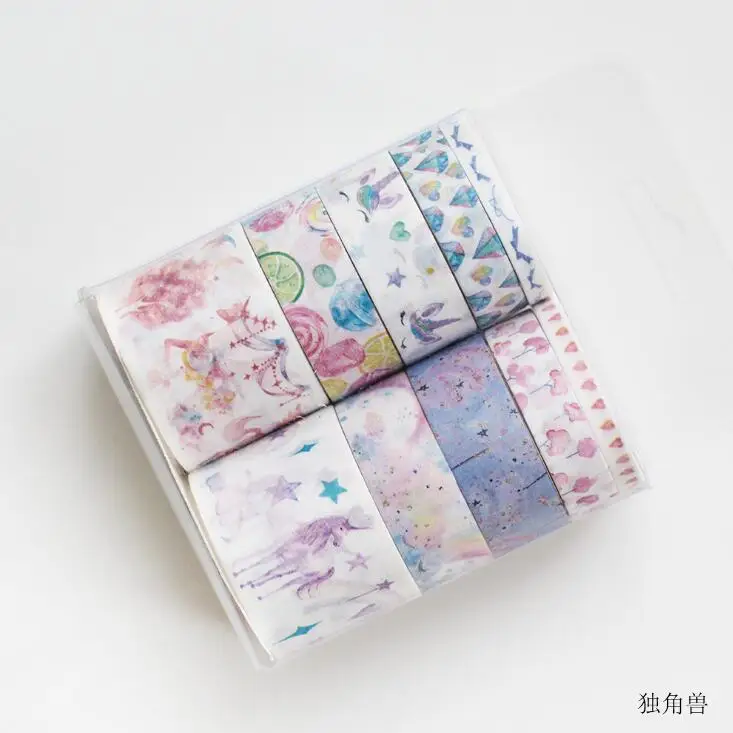 10 шт./компл. лента washi звездное небо изоляционная лента Kawaii washitape рождественские наклейки канцелярские Скрапбукинг Школьные Инструменты - Цвет: 8