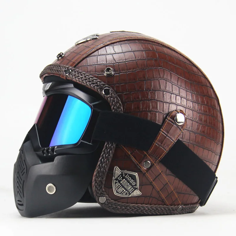 Model 4 Ретро Винтаж Moto rcycle Racaing шлемы rbike крест Cruiser чоппер Скутер Кафе Racer открытый шлем Casco - Цвет: Model 4