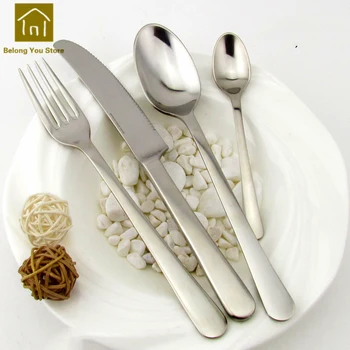 

Luxury Tableware Set Cutlery Fork Spoon 3PCS High Quality Forkspoon Steak Fork Scoops Set Dinnerware Set Stainless Steel JKF149