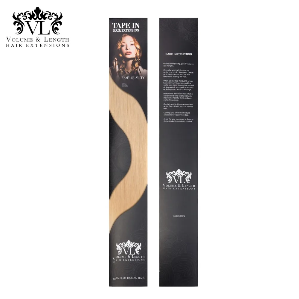 VL лента в Remy 100% человеческие волосы для наращивания прямые 50 г/упак. 18 ''лента