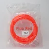 Aokin 10 метров PLA 1,75 мм нити печатные материалы пластик для 3d принтера Ручка нити заправки 3D печать волоконная нить - Цвет: Fluo-Red