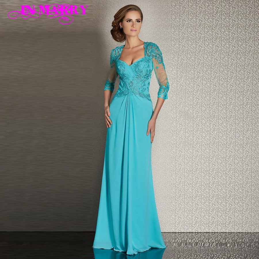 turquoise evening dress