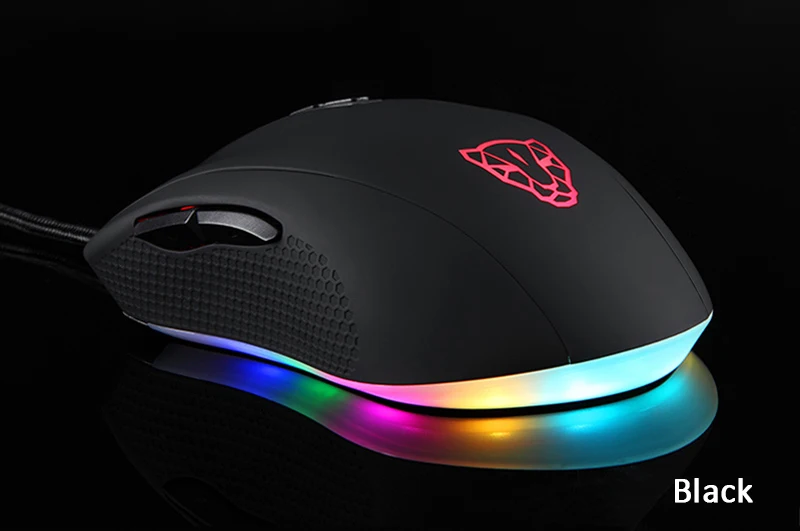 Motospeed V60 RGB Программирование макросов 5000 dpi игровая мышь USB компьютер 7 кнопок Wried оптическая мышь с подсветкой светодиодный