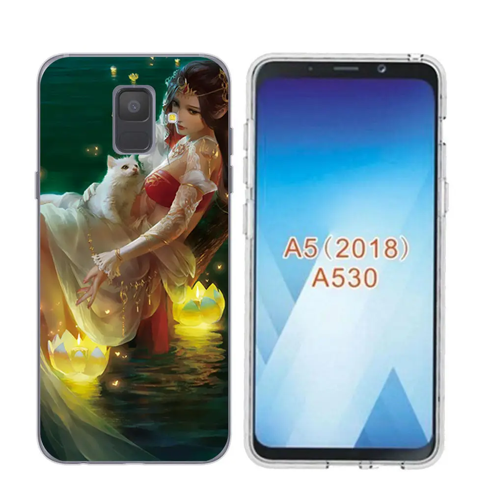 Arvin Clear Soft TPU Case FOR Samsung A5 Paniting Case FOR Samsung A3 A7 A8 Fashion Back Protective Phone Cover FOR A6 Plus 2018 (7)
