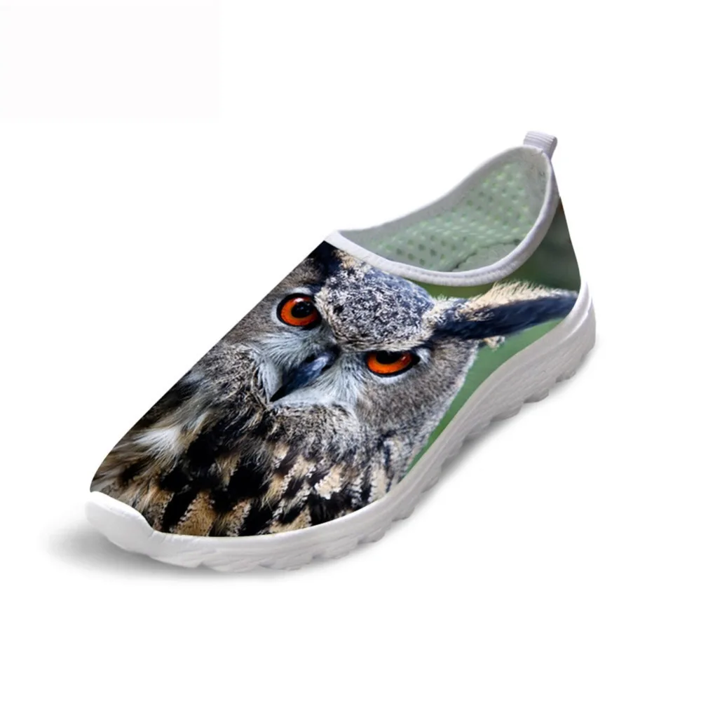 

THIKIN Cute Animals Pattern Women Flats Shoes Summer 3D Horse Parrot Lightweight Mesh Shoes Woman Beach Leisure Slip-On Loafers