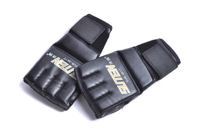 Brand PU Leather Sport Training Equipment Boxing Gloves MMA Muay Thai Gym Punch Bag Half Mitt 