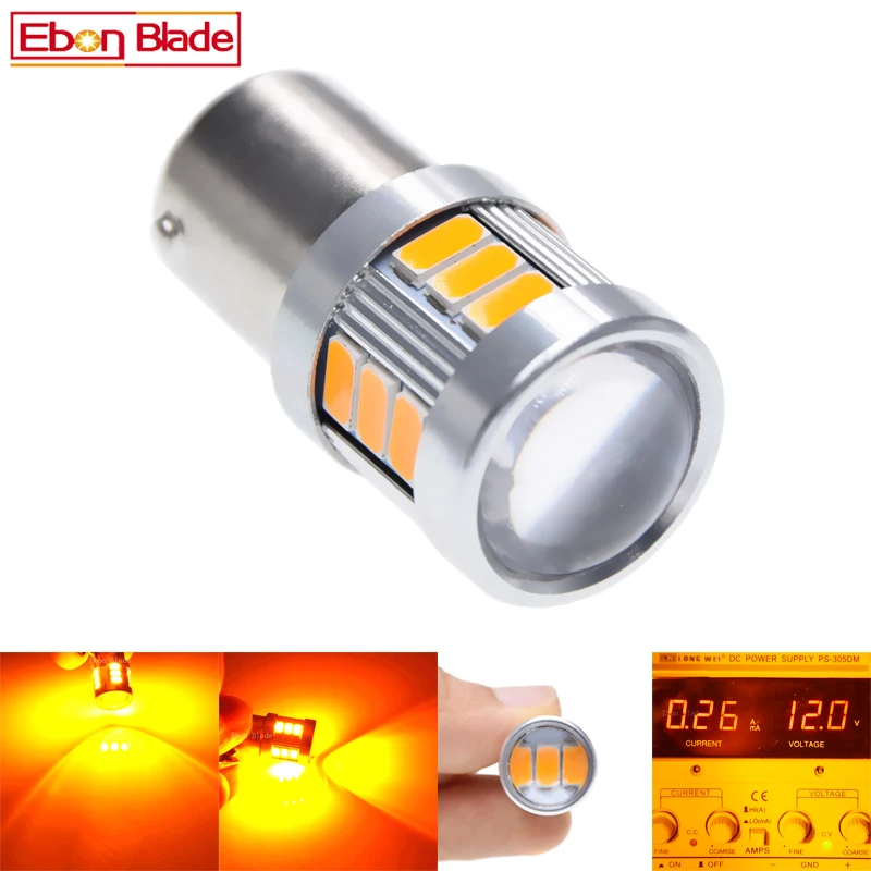 

2Pcs 1156 1156PY P21W PY21W 540 lumens LED Turn Signal Light BAU15S BA15S Yellow Amber LED Parking Lamp Car-Styling 12V 24V 30V