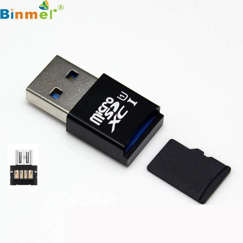 Binmer Factory Price MINI 5Gbps Super Speed USB 3.0+OTG Micro SD/SDXC TF Card Reader Adapter 60310 mosunx Drop Shipping | Компьютеры и
