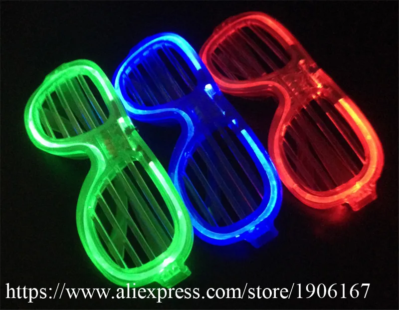 Fashion LED EL Wire Glasses Glow In The Dark Sunglasses Helloween Concert Party led flashing Glasses Eyewear11