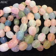 Браслет AKAC grade A natural freedom с неровным бериловым браслетом approx10-11* 12-15 мм 1 браслет/комплект