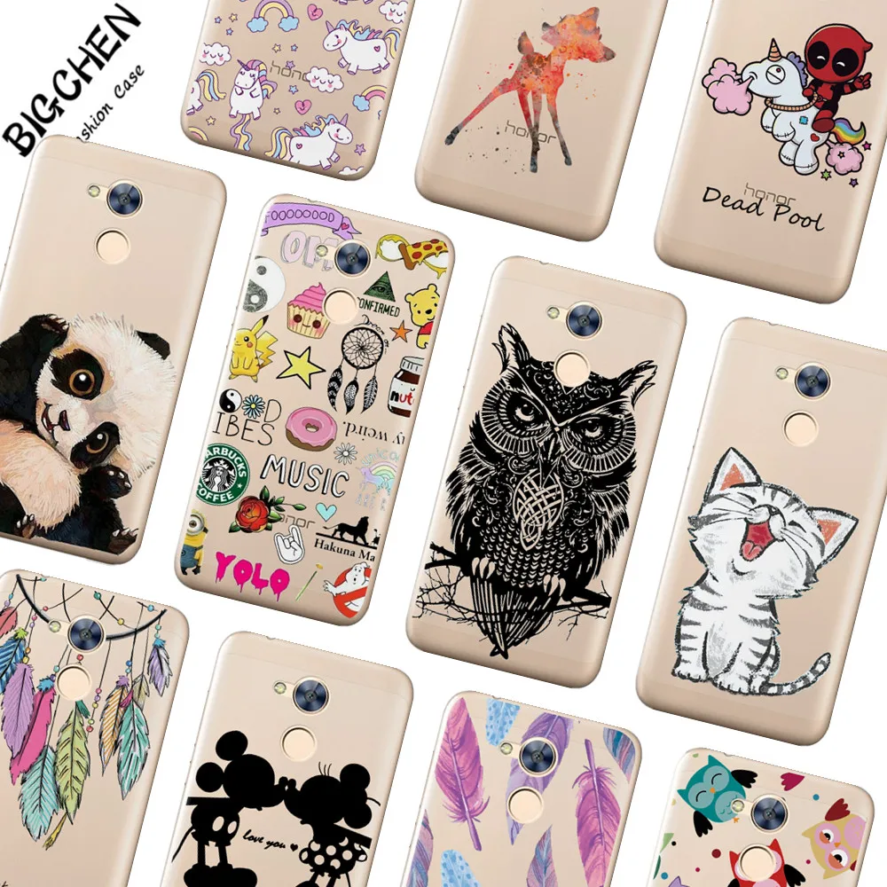 

BigChen Cases For Huawei Honor 6A 5.0 inch Soft TPU Case Cover For Huawei Honor 6A Silicone Phone Protective Back Cover Skin