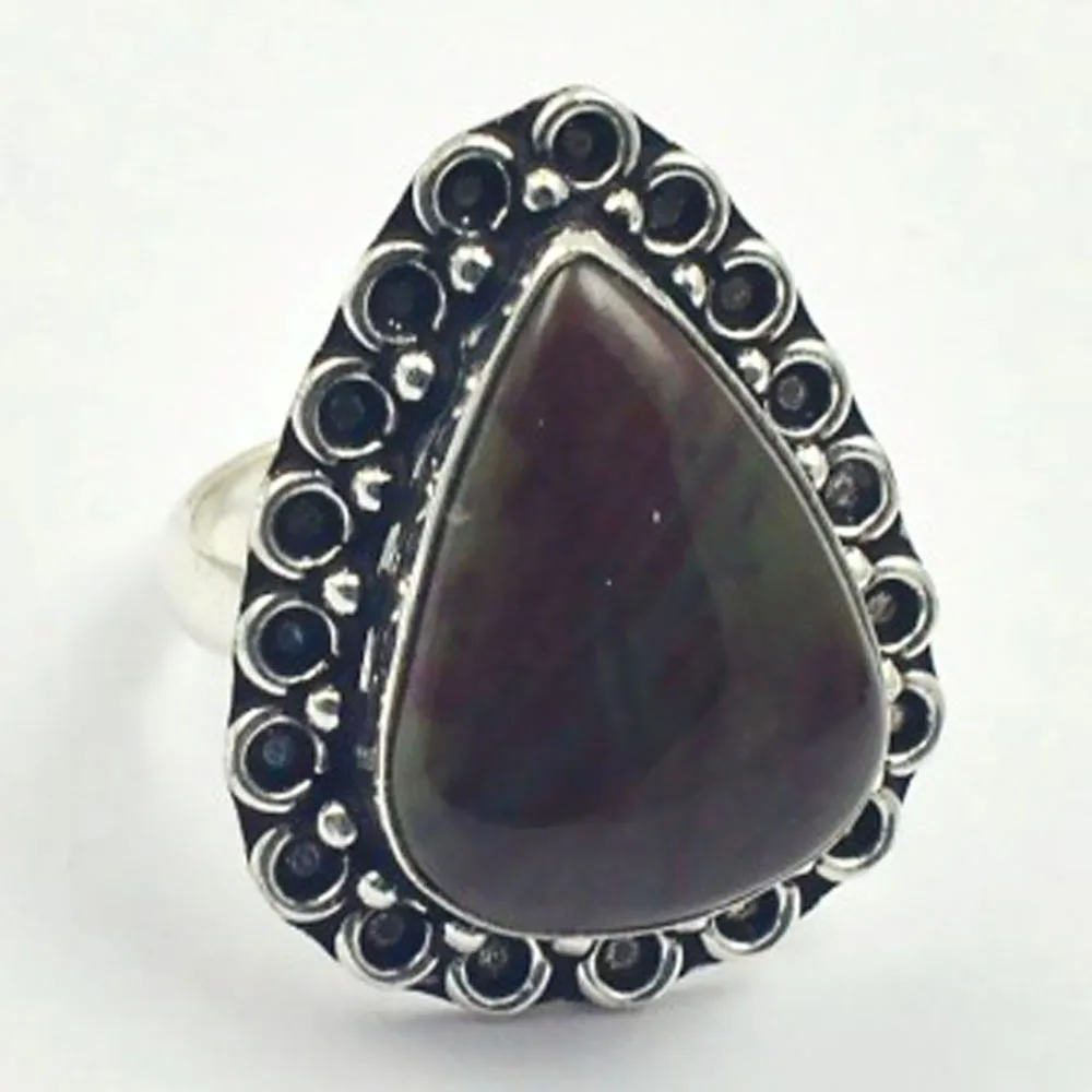 

Jaspers Ring Silver Overlay over Copper , Size: 7.75 , R4499