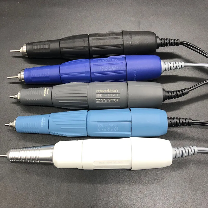 NEW STRONG 65W 35k40k 45k MARATHON-Champion 3 Electric Nail Drill Machine Strong 210 Model 2.35mm Handpiece Nail Art Equipment