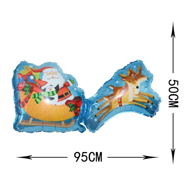 Santa and moose Elf Moose Deer Animal Foil Helium Balloon Merry Christmas New Year Xmas Decorations Birthday party decorations kids - Цвет: Santa and moose