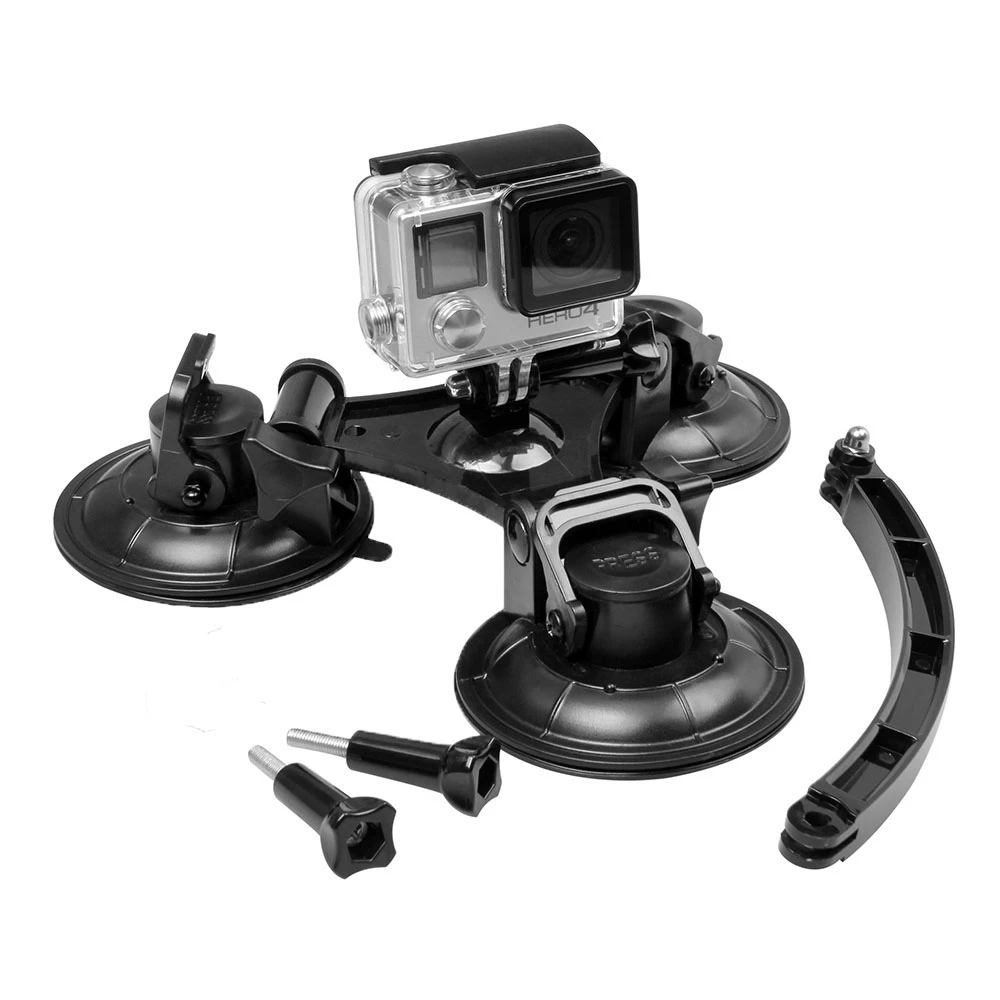 4 Camera Triple Suction Cup Mount Low Angle Sucker Holder for Gopro Hero 2 3 3 4 Camera Triple Suction Cup Mount Low Angle Sucker Holder for Gopro Hero 2 3 3