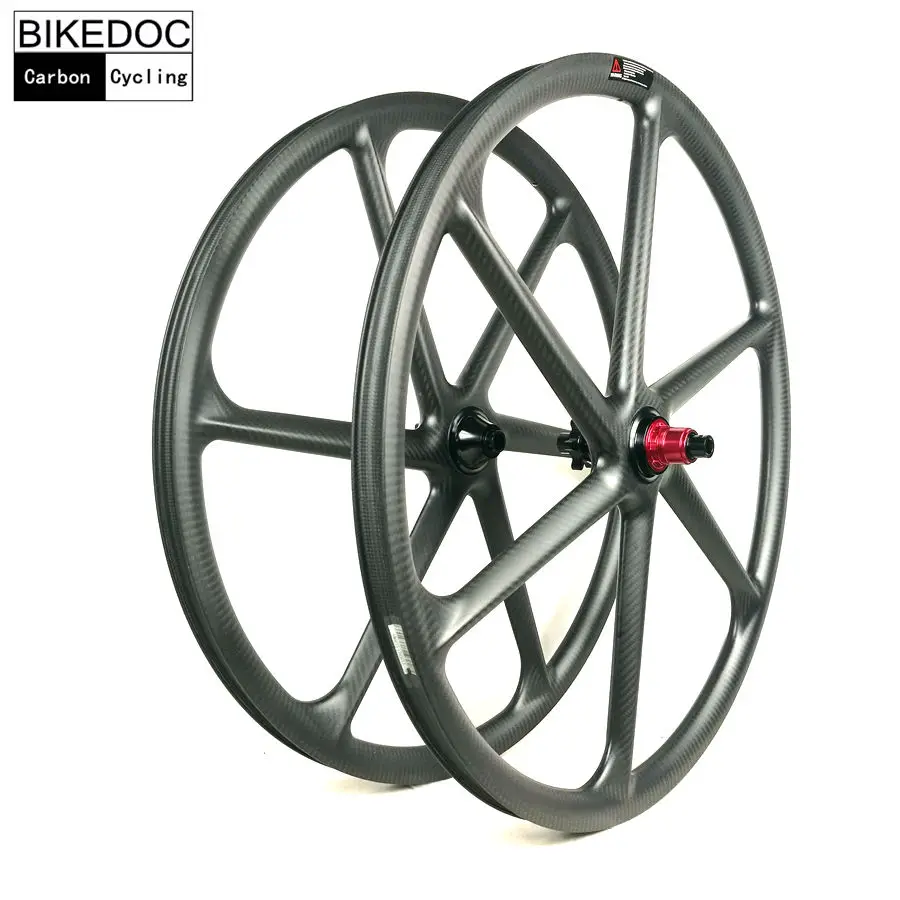 Perfect BIKEDOC Mountain Bike Carbon 6 Spoke Wheel 26er Carbon Mtb Wheel 650b And 29er Mtb Bicycle Wheel 11