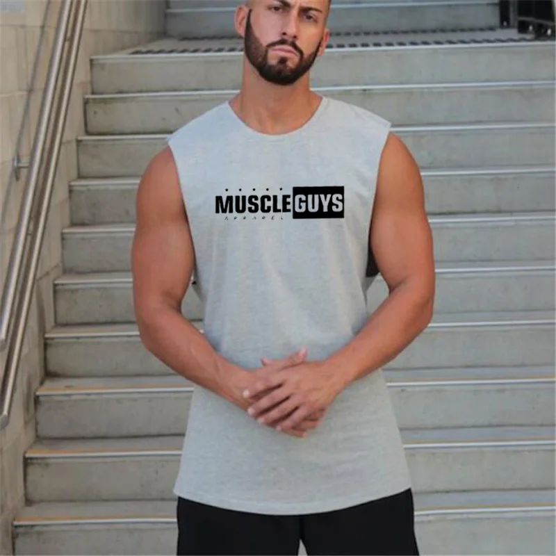 Muscleguys бренд мужской жилет Canotte Бодибилдинг для мужчин s Спортивная майка спортивная рубашка без рукавов майка для мужчин