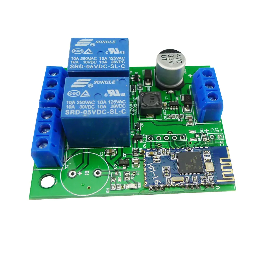 Aihasd 2 Channel Relay Module Bluetooth 4.0 BLE Switch for Apple Android Phone IOT with Box