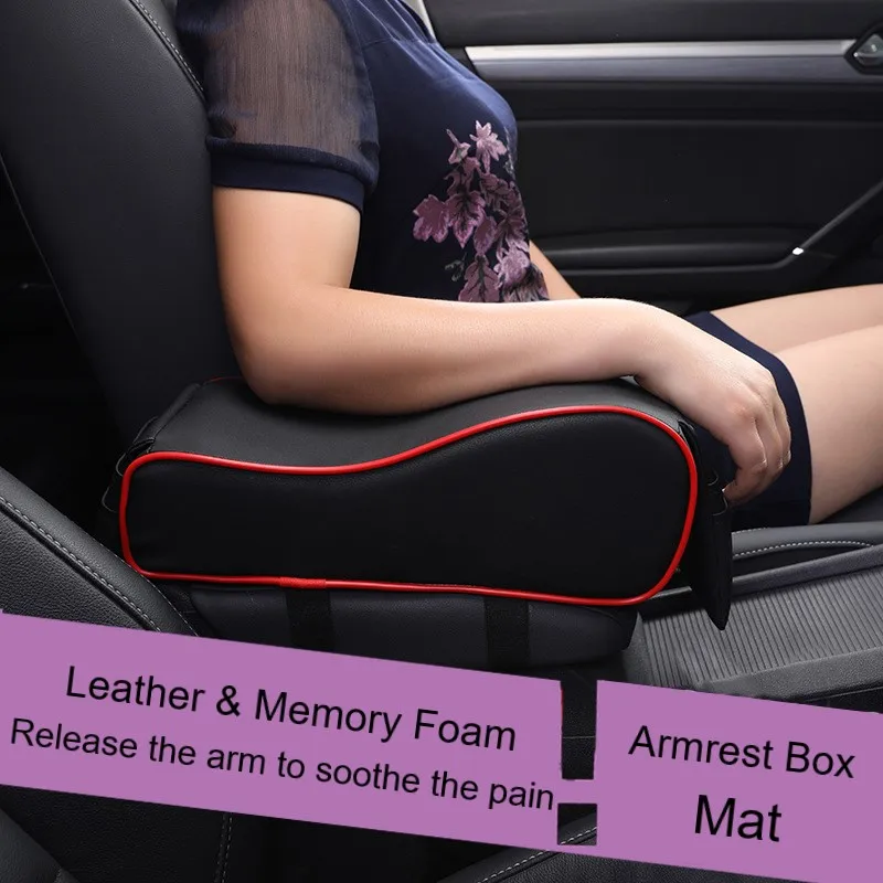 

Auto Accessories Armrest Box mat Increased Pad Memory Foam High-Low Head Pad Storage bag Relieve Arm Fatigue Aches Protective