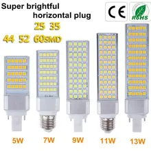 Фирменная Новинка 5 Вт 7 Вт 9 Вт 11 Вт 13 Вт E27 G24 Светодиодный лампа Bombillas свет SMD 5050 Светодиодный прожектор 180 градусов AC85-265V для домашнего декора