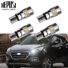 4 pcs T10 W5W 194 LED canbus car interior light Bulb Wedge estacionamento luz de Nevoeiro luzes de apuramento Para Hyundai Tucson IX35 I30