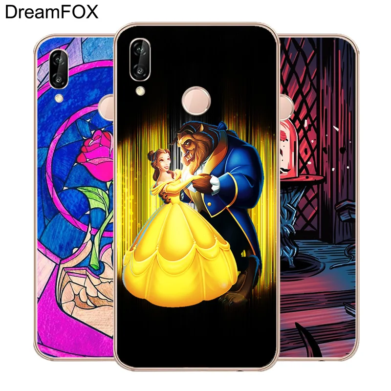 DREAMFOX L564 Beauty And Beast Soft TPU Silicone Case Cover For Huawei Honor 6A 6C 7X 9 10 P20 P30 Lite Pro P Smart 2019 |