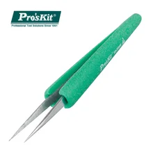 Pro'skit TZ-205N антистатический Противоскользящий мягкий набор длинный пинцет с кончиком для электронный полупроводниковый ремонт часов антимагнитный джиг