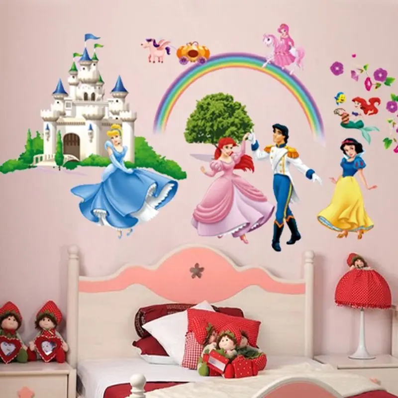 Princess Castle 3D Wall Sticker Vinyl Art Decals Girls Room Home Decor