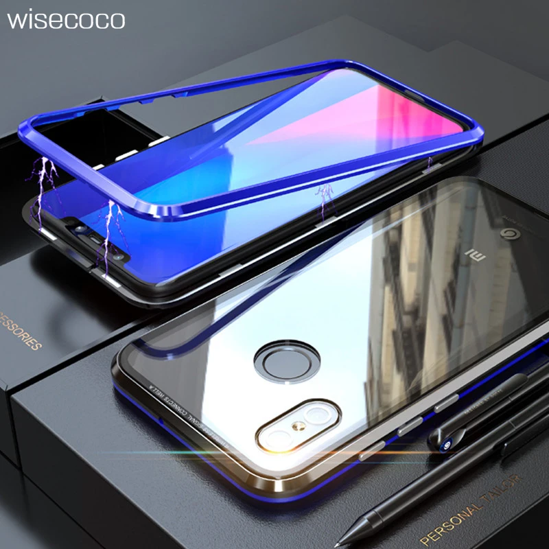 Магнитный адсорбционный чехол для xiaomi mi 8 металлический Прозрачный из