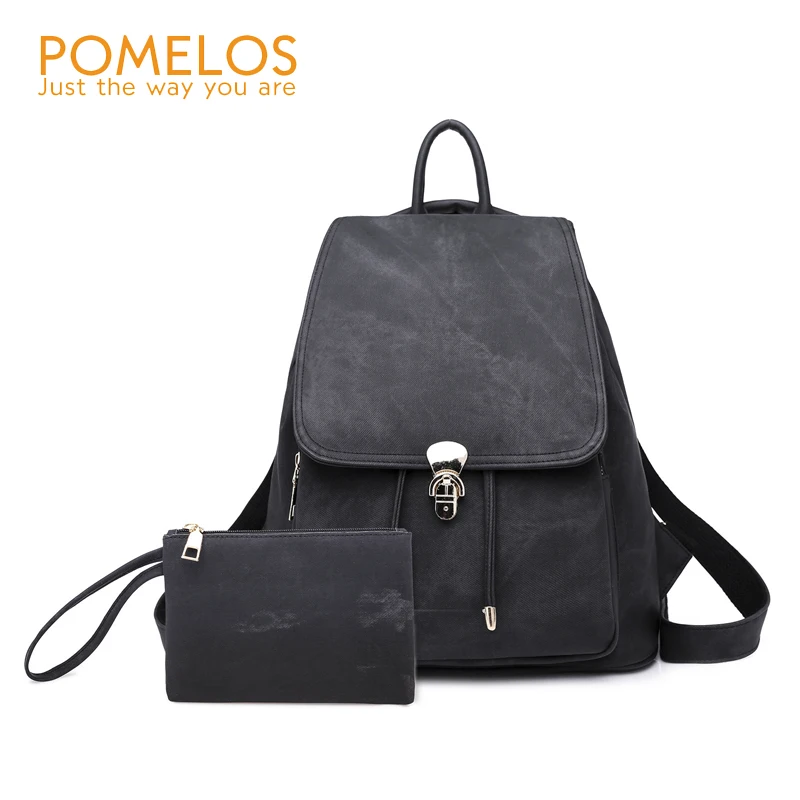

POMELOS Women Backpack 2019 New Arrival PU Leather Backpack Women School Bags For Teenage Girls Fashion Woman Backpack Set Small