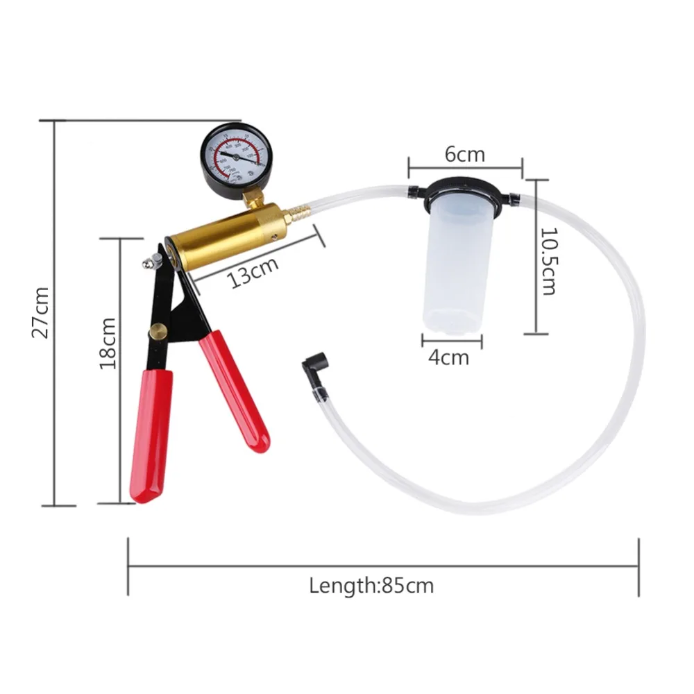 Многофункциональный ручной тестер тормозов с манометром, комплект соединителей, вакуумный насос, автомобильный мотоцикл, кровотечение