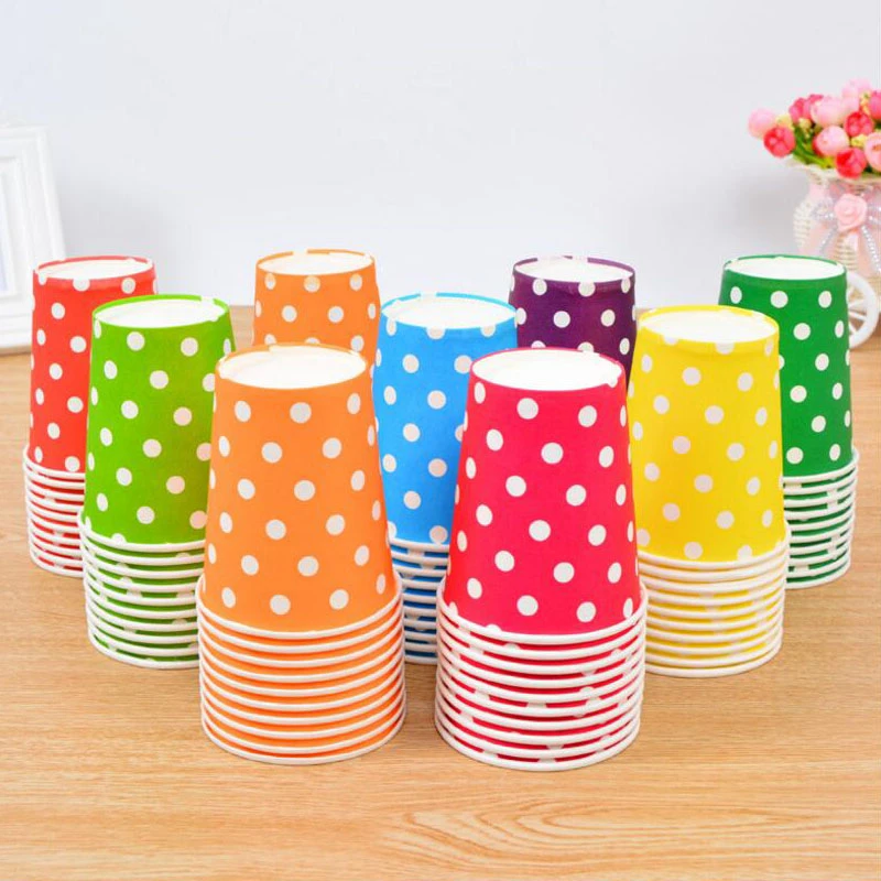 10 X Plastique Fête gobelets jaune orange rose ou bleu
