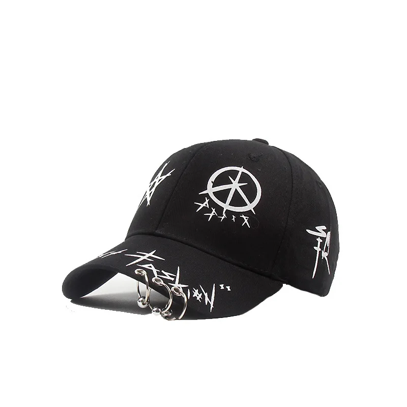 

Men Women Sun Shade Baseball Hat Sport Sunscreen Cap Trend Student With Hoop Street Dance Hip-Hop Adjustable Cotton Hat P21