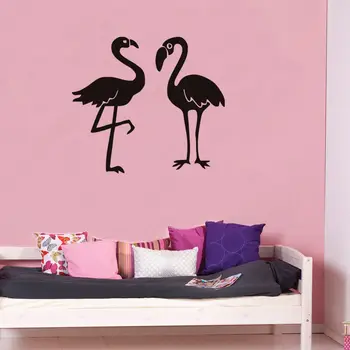 

2 Flamingo Wall Stickers Home Decor living Room Large Birds Wall Stickers For Kids Room Baby Nursery Wall Decals Muraux SA135
