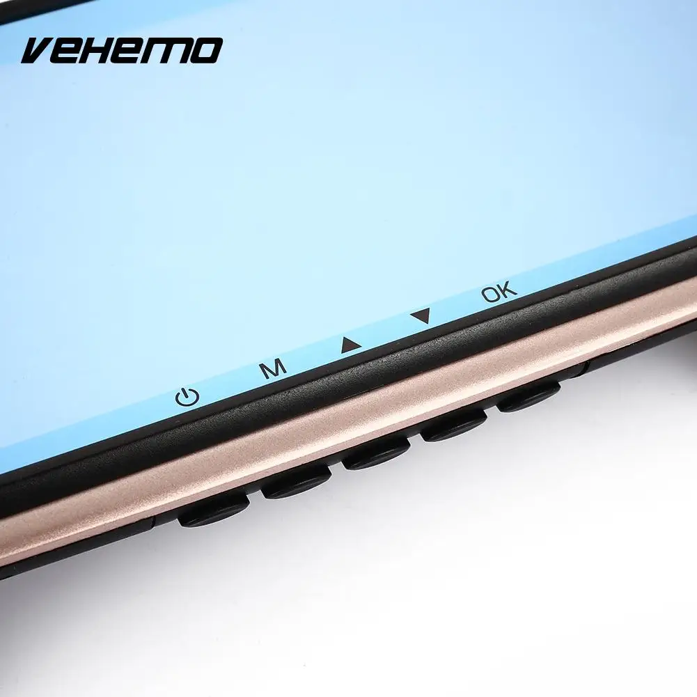 Vehemo 7 дюймов HD 1080 P Премиум Прочный Dash Cam сенсорный экран g-gensor Автомобильный видеорегистратор монитор парковки