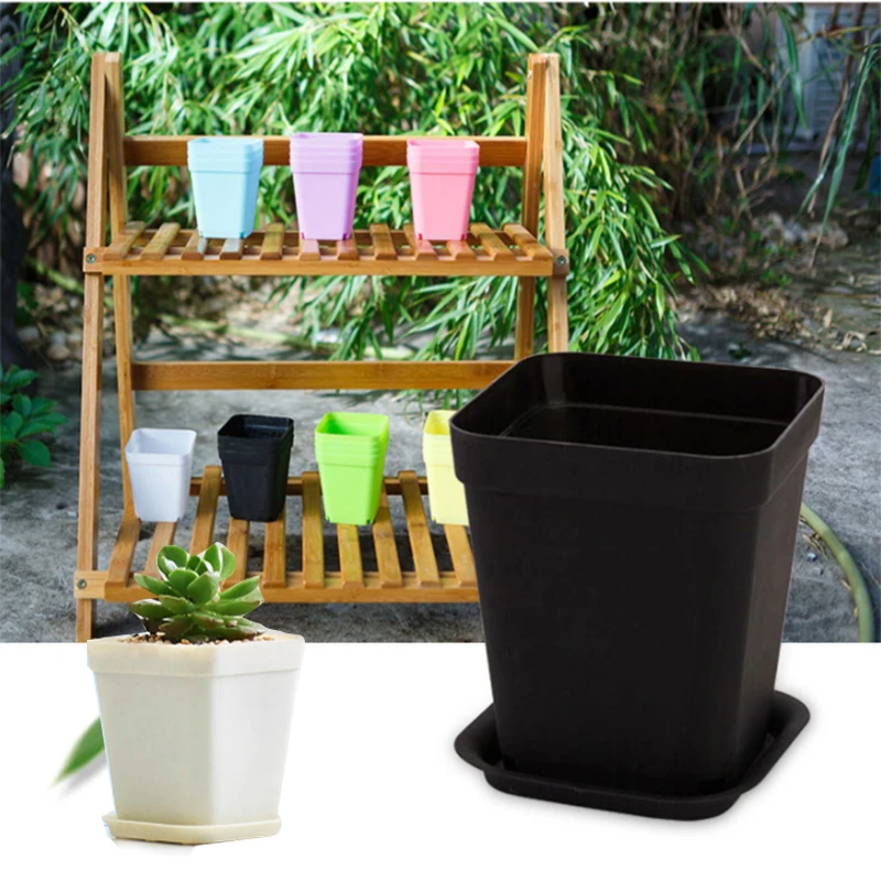 

9 Color Plant Care Multi-Meat Basin Square Planters Mini Flower Pot Plastic Pots Gardening Supplies Colorful Vase