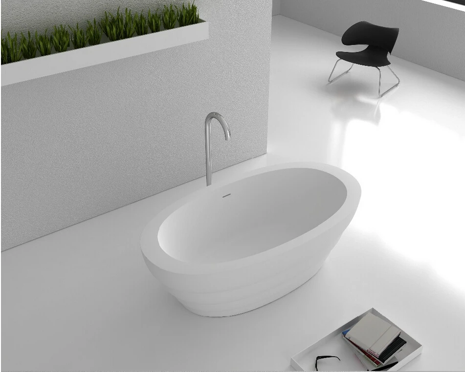 1700x900x550mm superficie solida pietra cupc approvazione vasca da bagno ovale freestanding corian bianco opaco finitura vasca