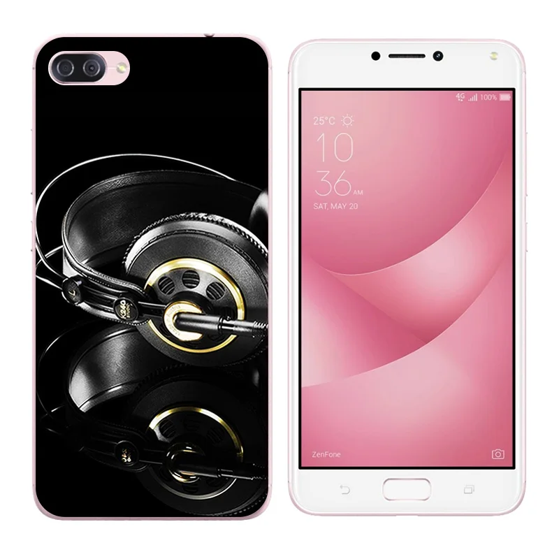 Phone Cases for Asus Zenfone 4 Max ZC554KL Silicone 5.5&quot Life Printing Black and white Cover Bags |
