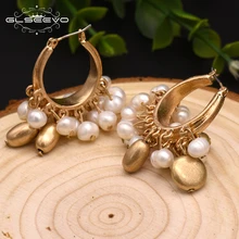 GLSEEVO Handmade Natural Fresh Water Pearl Drop Earrings For Women Party Tassel Drop Earrings Luxury Fine Jewelry GE0305 GLSEEVO Handmade Natural Fresh Water Pearl Drop Earrings For Women Party Tassel Drop Earrings Luxury Fine Jewelry GE0305