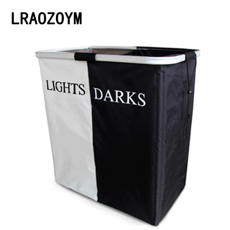 LRAOZOYM Laundry Basket Black White Lightweight Storage Dirty Clothes