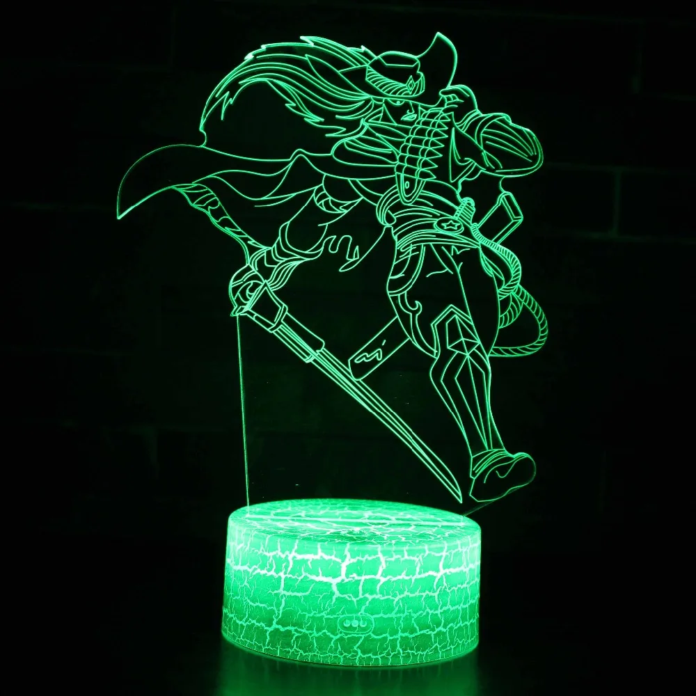 Современные Сенсор подарок Light Jazz прыжки настольная лампа 3D ночник USB 7 видов