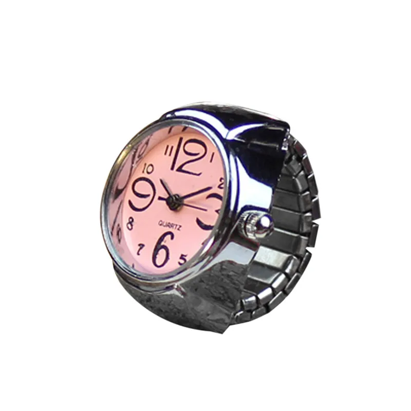 2019 NEW HOT Ring Watch Women Dial Quartz Analog Stainless Watch CreativeSteel Cool Elastic Quartz Finger Ring Watch Drop