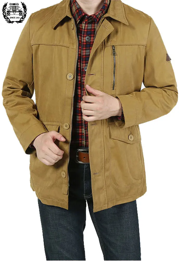 L XL 2XL 3XL Autumn Spring Men's Short Jackets Coats New Brand Slim